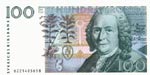 Picture on the front of the older type of 100-konor note, invalid from 1 January 2006