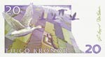 Picture on the back of the newer, slightly smaller 20-kronor note with purple colouring