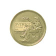 Picture of a 2,000-kronor jubilee coin in gold, reverse